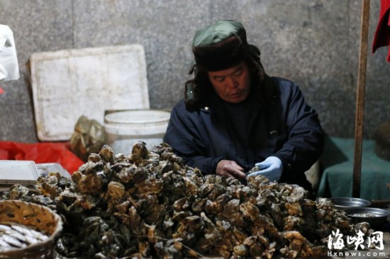 超级寒潮来袭 福州菜农菜贩的冰点生活(组图