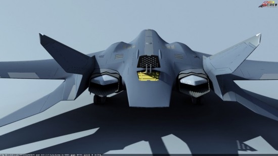 中国隐身轰炸机设想:配4台矢量尾喷发动机(组