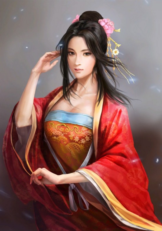 经典系列游戏《三国志13》女武将头像立绘高