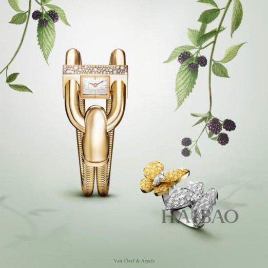��J���_VCA (Van Cleef & Arpels) Cadenas Sertie Gold����ê��ATwo Butterfly������