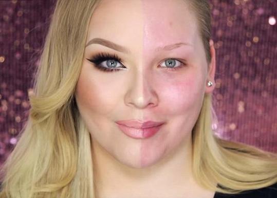 女孩化半面妆走红 左右脸判若两人