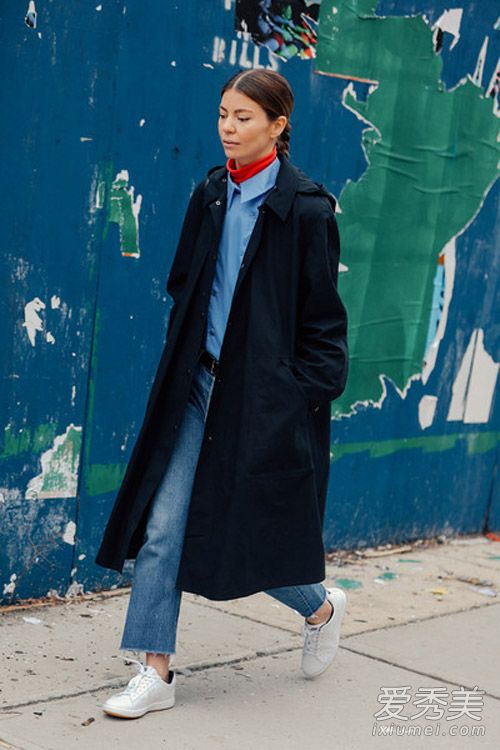 小白鞋搭配图 春天来双小白鞋吧