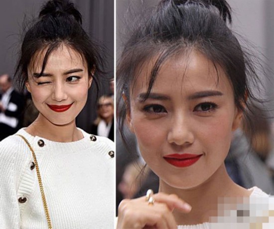 女星时装周原图惊人:高圆圆眼袋 娜扎粗糙