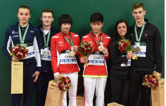 FINA世界系列赛北京站:中国选手获得男女混合