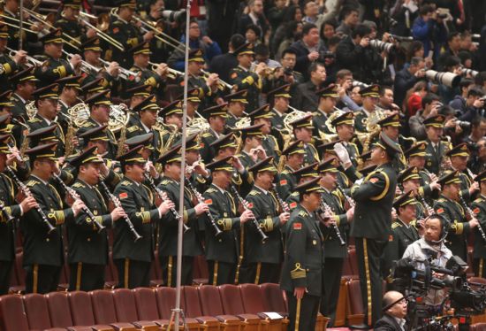 这是军乐团在演奏。新华社记者 姚大伟 摄