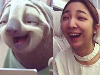 梁静晒照模仿树懒微笑 毫无违和感 网友直呼:太像了!