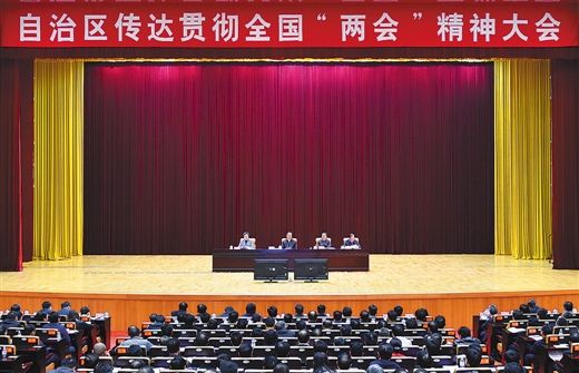 广西壮族自治区召开传达贯彻全国两会精神大会