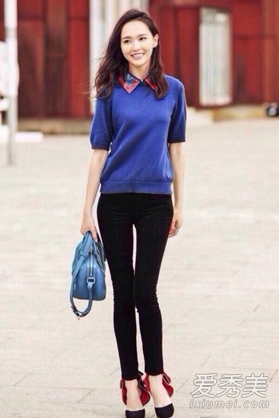 杨幂街拍美女赞春日穿搭秒杀唐嫣品位法国的图片