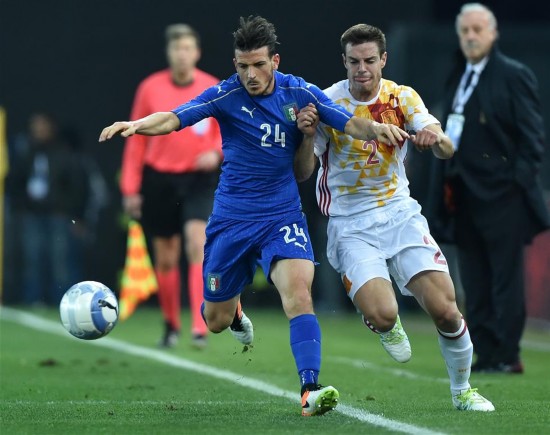 友谊赛:意大利平西班牙