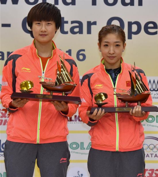 卡塔尔公开赛:丁宁\/刘诗雯夺得女双冠军