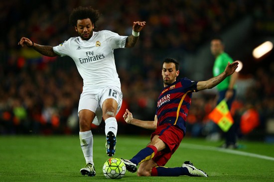 (比赛集锦)巴萨vs皇马1-2落败 本泽马倒钩C罗绝