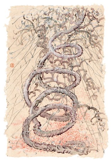 �Ƕ�����No.009 ֽ����ɫ 63x39cm 2015