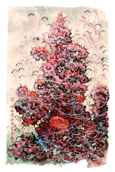 �Ƕ�����No.019 ֽ����ɫ 63x39cm 2015