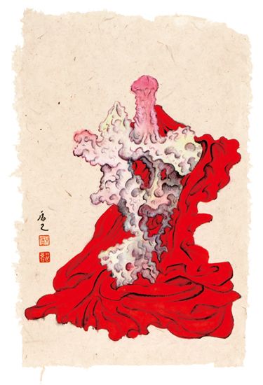 �Ƕ�����No.030 ֽ����ɫ 63x39cm 2015