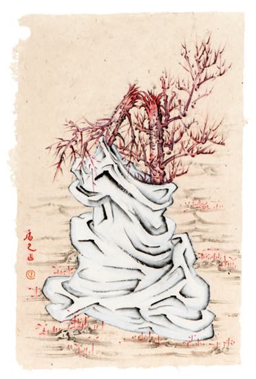�Ƕ�����No.044 ֽ����ɫ 63x39cm 2015