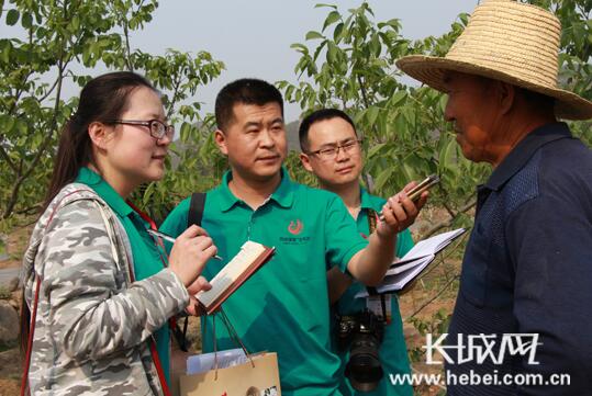 媒體記者與果農面對面交流。長城網 張天虎 攝