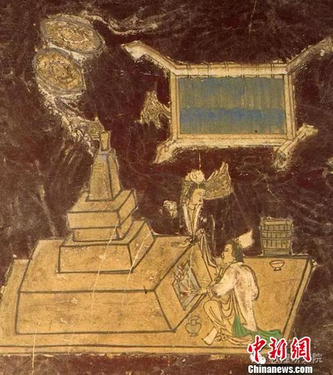 临近五一国际劳动节,敦煌研究院披露了一批敦煌壁画中涉及古代敦煌劳动者的画面。图为榆林窟第3窟-酿酒图(西夏)。 敦煌研究院供图 摄