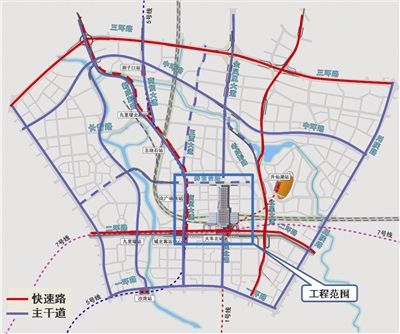 成都火车北站附近将建商贸大道主线桥 直通成彭立交