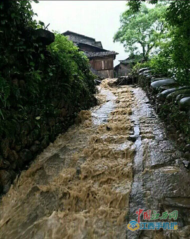 暴雨冲走江西3亿余元 27万多人受灾(图)