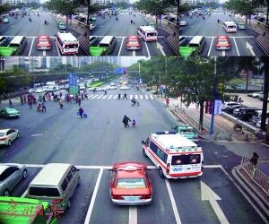 消防车救火众小车让道 暖哭消防员更感动广州