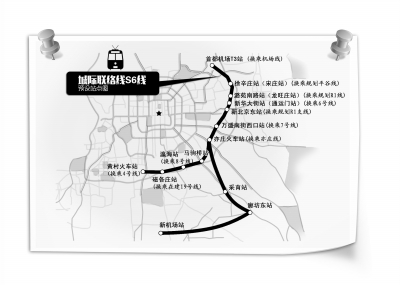 北京城際鐵路S6線全程擬設17站 連接新老機場