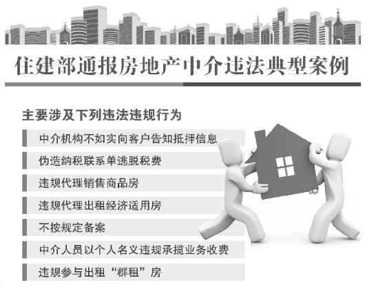 7起房地产中介行业违法违规案例曝光 部分中介进入行业诚信“黑名单”