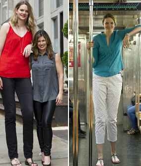 真人秀展现女巨人 身高2.07米和同性伴侣结婚 母亲身高约1.8米[图]