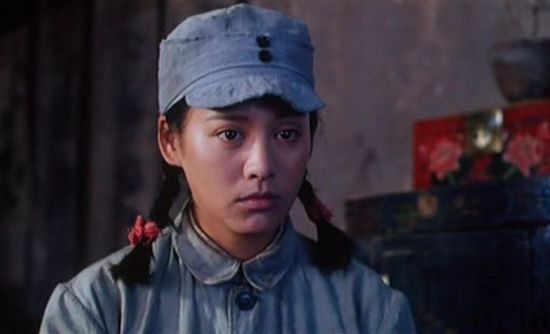 《黄河绝恋》中宁静扮演的八路军女战士
