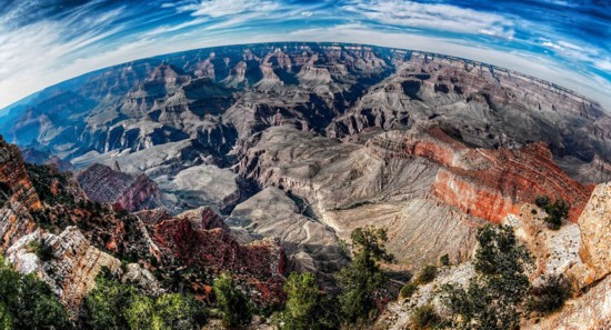 意摄影师用鱼眼镜头拍摄美国惊人崎岖风景(高