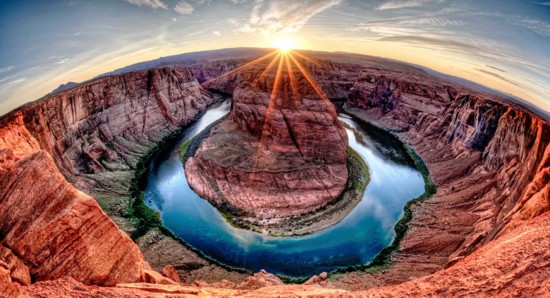 意摄影师用鱼眼镜头拍摄美国惊人崎岖风景(高