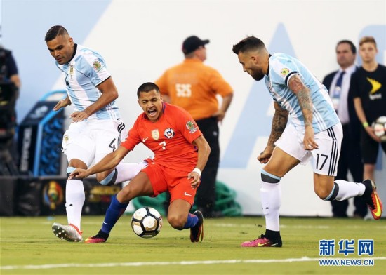 智利点球击败阿根廷 夺得百年美洲杯冠军