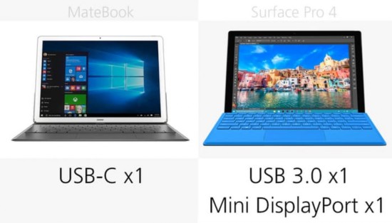 华为MateBook微软Surface Pro 4 买哪一个更合