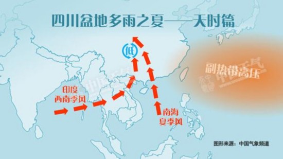 四川迎持续性暴雨 长江中下游降雨减弱