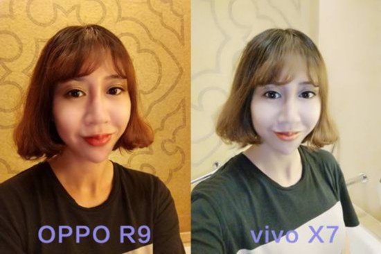 vivo X7对比OPPO R9美颜评测 谁是自拍直播神