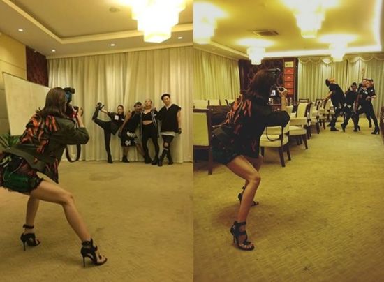 姿势满分!蔡依林扎马步给人拍照 大腿肌肉瞩目