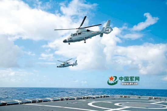 环太演习:中国军舰夏威夷附近演练直升机拦截