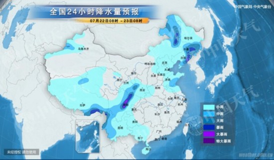 強降雨范圍減小 吉林四川局地有大暴雨