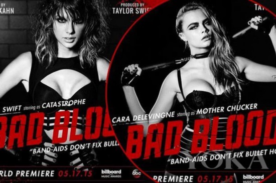 Cara DelevingneBTaylor Swift