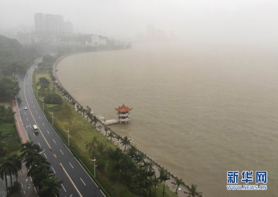 珠海现强风雨 降水量达105.6毫米 直击台风中的