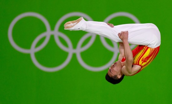 China's Dong and Gao take silver, bronze in men's trampoline