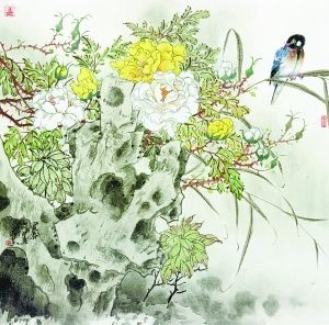 李尚昱《赏春》 67cm66cm