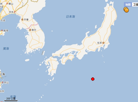 日本本州东南海域发生5.9级地震 震源深度460