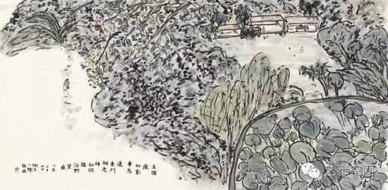 桐溪小蟬《花家地》-22，100x50cm，2015年