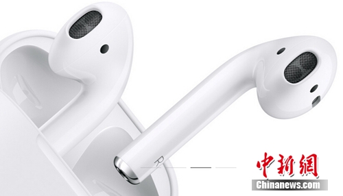 苹果发布了无线耳机AirPods。图片来源：苹果官网