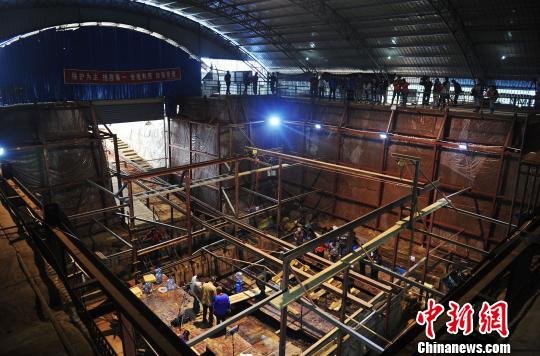 图为南昌汉代海昏侯刘贺墓考古发掘现场。(资料图) 刘占昆 摄