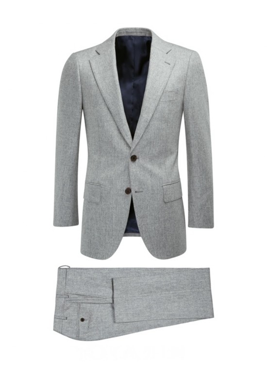 suitsupply lazio 浅灰色平纹西装,?3,580 cny.