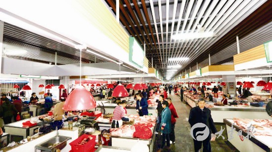 盐城大丰城中菜市场改造出新 整洁环境受欢迎