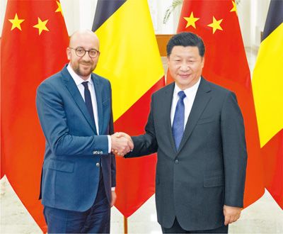 习近平会见比利时首相米歇尔
