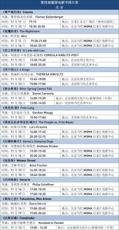 第四届德国电影节排片公布 京蓉深三地展映