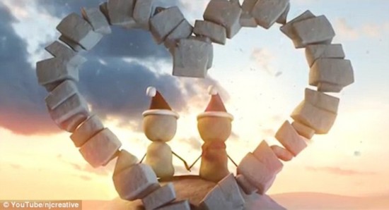 英高材生为著名百货商店制作圣诞广告获网友大